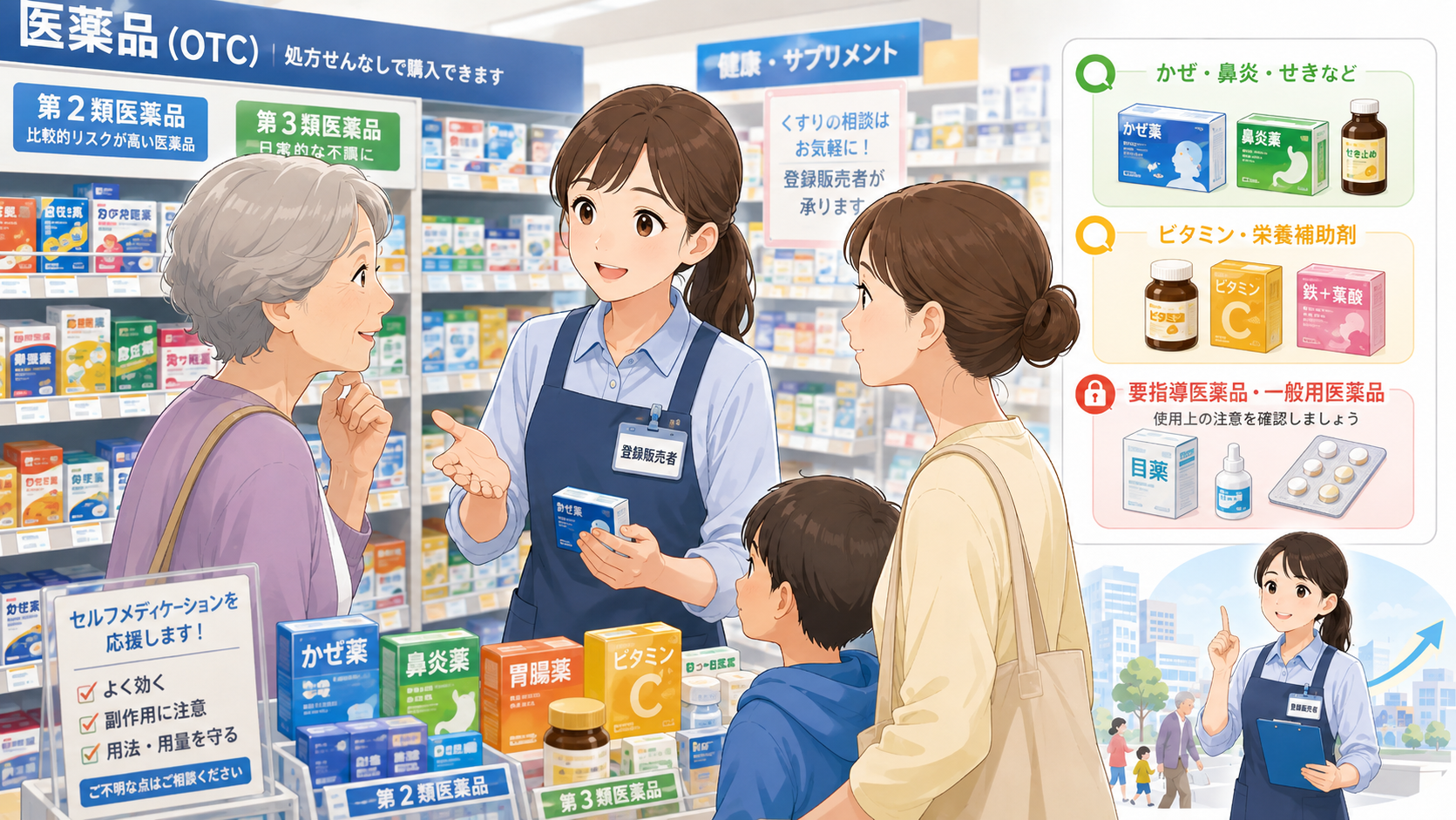 医薬品を販売できる専門家！登録販売者ができることや役割について
